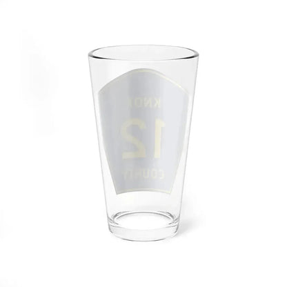 Knox County 12 (Illinois) (Road Sign) Pint Glass 16oz - Go Mug Yourself