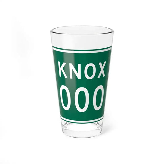 Knox Township Jefferson County Ohio route shield template (Ohio) (Road Sign) Pint Glass 16oz 16oz - Go Mug Yourself