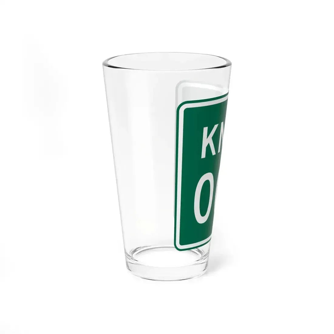 Knox Township Jefferson County Ohio route shield template (Ohio) (Road Sign) Pint Glass 16oz - Go Mug Yourself