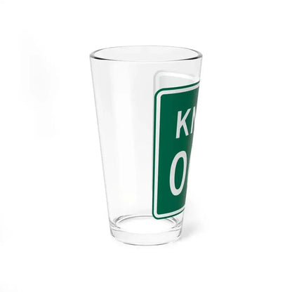 Knox Township Jefferson County Ohio route shield template (Ohio) (Road Sign) Pint Glass 16oz - Go Mug Yourself