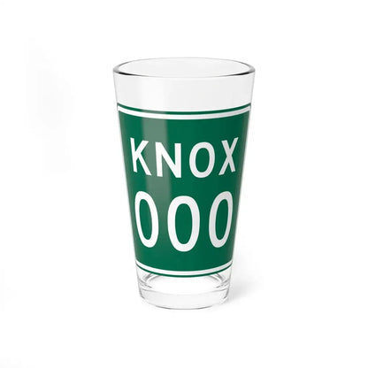Knox Township Jefferson County Ohio route shield template (Ohio) (Road Sign) Pint Glss 16oz 16oz - Go Mug Yourself