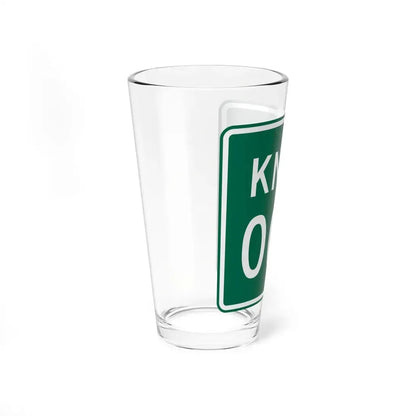 Knox Township Jefferson County Ohio route shield template (Ohio) (Road Sign) Pint Glss 16oz - Go Mug Yourself