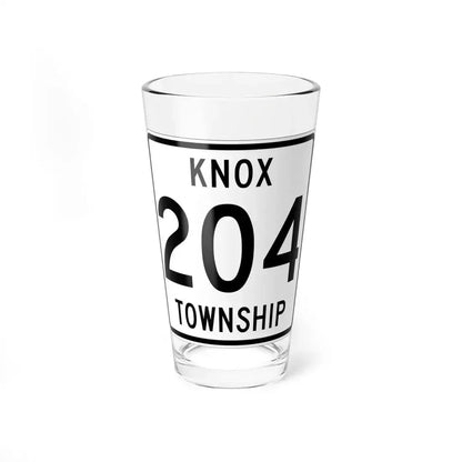 Knox Township Route 204 Holmes County Ohio (Ohio) (Road Sign) Pint Glass 16oz 16oz - Go Mug Yourself