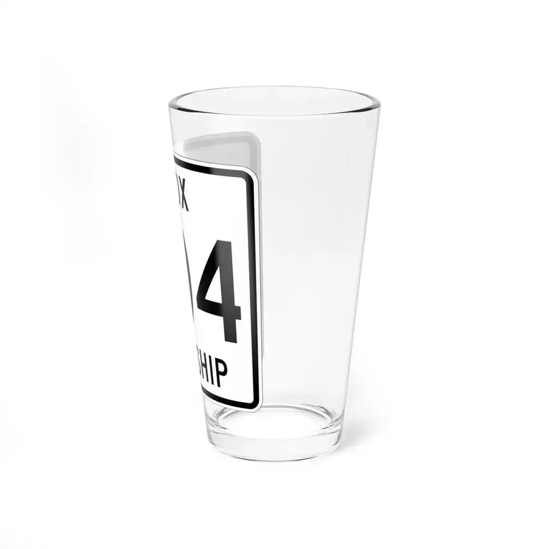 Knox Township Route 204 Holmes County Ohio (Ohio) (Road Sign) Pint Glass 16oz - Go Mug Yourself