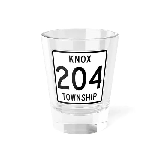 Knox Township Route 204 Holmes County Ohio (Ohio) (Road Sign) Shot Glass 1.5oz 1.5oz - Go Mug Yourself