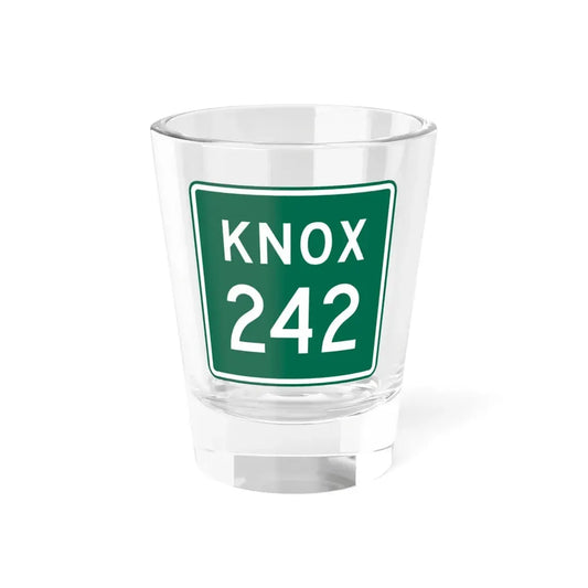 Knox Township Route 242 Jefferson County Ohio (Ohio) (Road Sign) Shot Glass 1.5oz 1.5oz - Go Mug Yourself