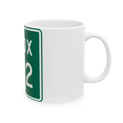 Knox Township Route 242 Jefferson County Ohio (Ohio) (Road Sign) White Coffee Mug - Go Mug Yourself