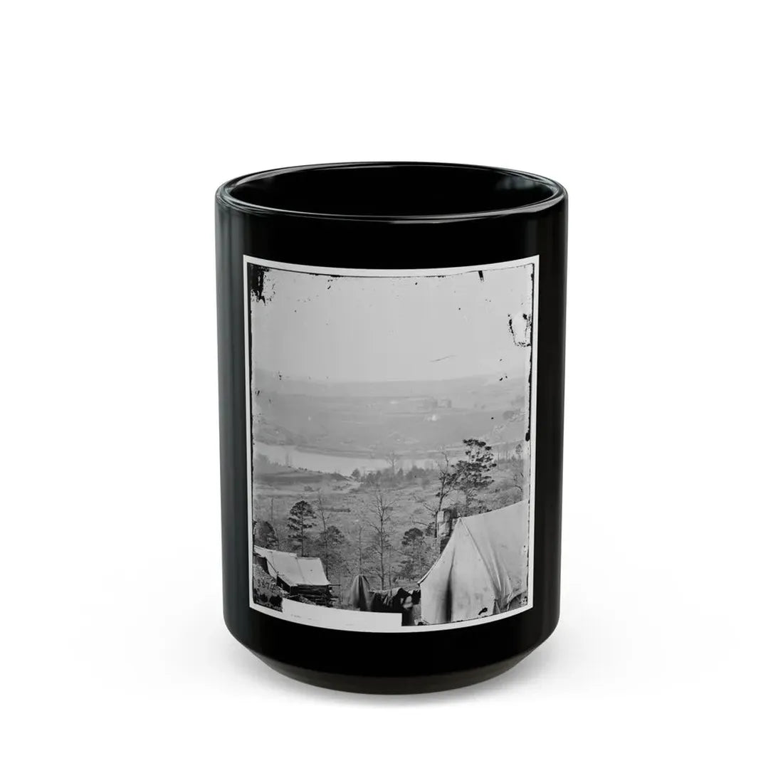 Knoxville, Tenn. Environs Of Knoxville Seen From South Bank Of Tennessee River; East Tennessee University In Middle Distance (U.S. Civil War) Black Coffee Mug 15oz - Go Mug Yourself