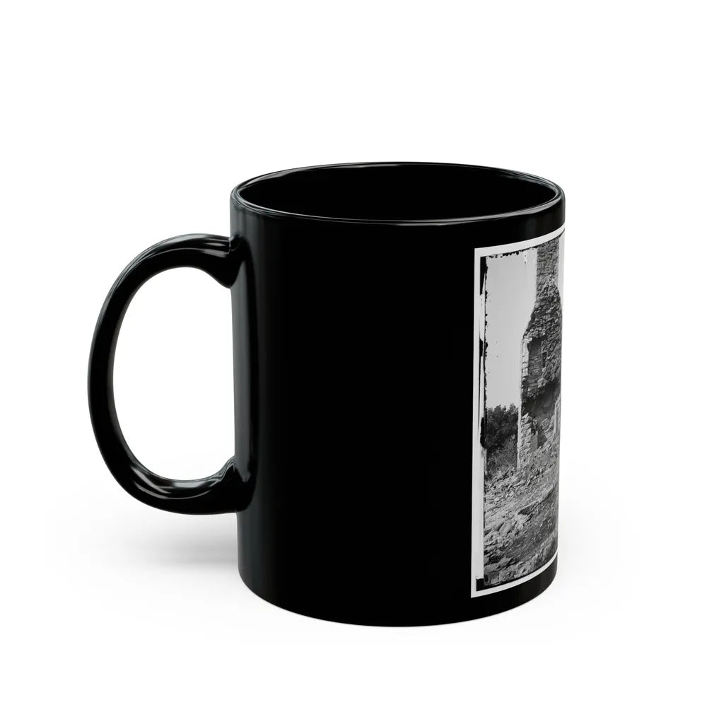 Knoxville, Tenn., Vicinity. Military Bridge At Strawberry Plains And A Fort In The Distance, Seen From North Bank Of The Holston (U.S. Civil War) Black Coffee Mug-Go Mug Yourself