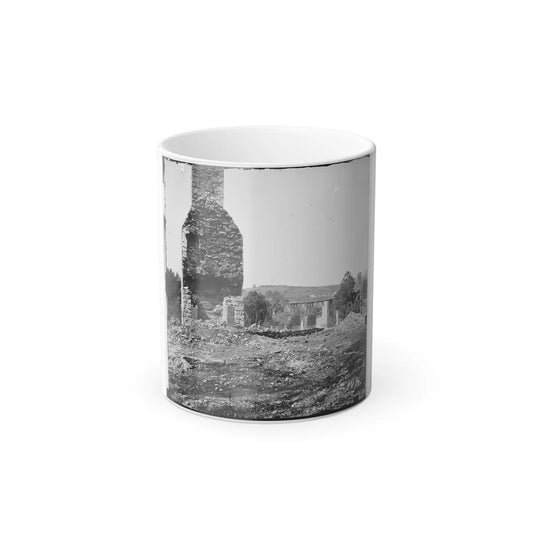 Knoxville, Tenn., Vicinity. Military Bridge at Strawberry Plains and a Fort in the Distance, Seen From North Bank of the Holston (U.S. Civil War) Color Changing Coffee Mug 11oz-11oz-Go Mug Yourself