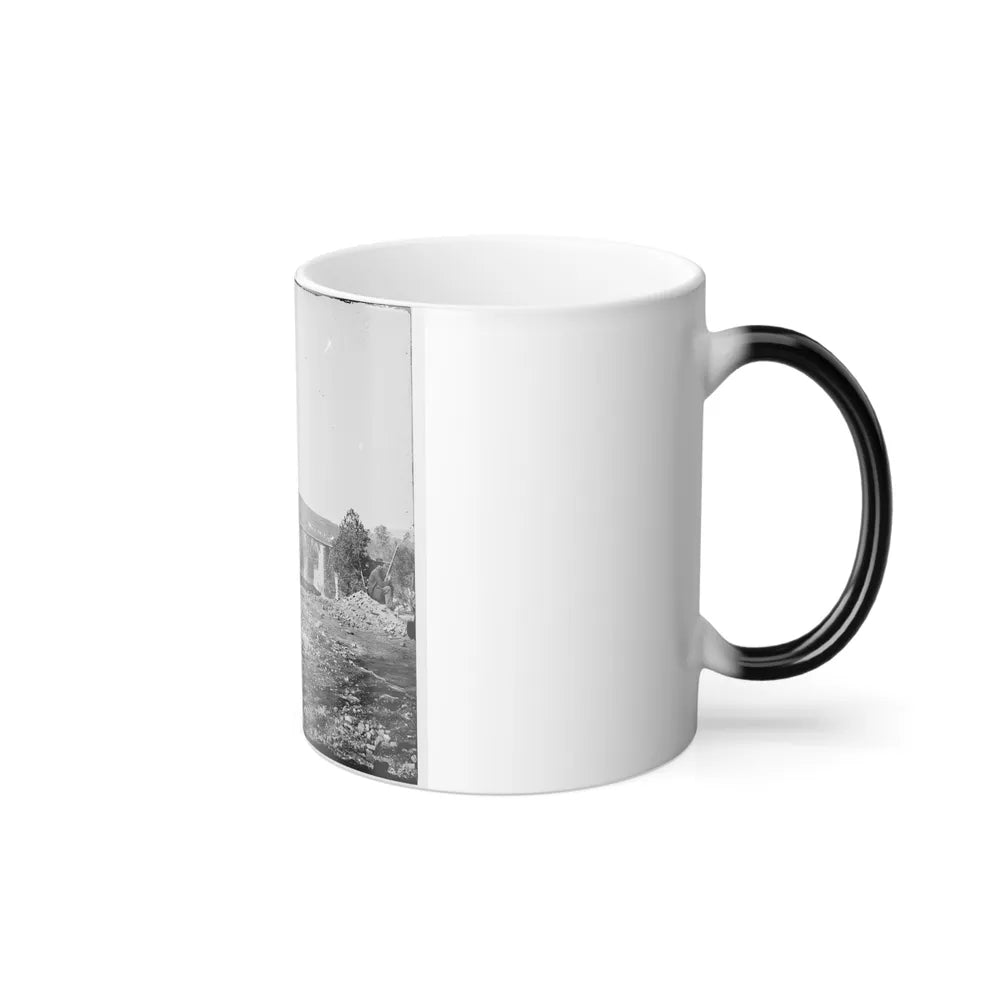 Knoxville, Tenn., Vicinity. Military Bridge at Strawberry Plains and a Fort in the Distance, Seen From North Bank of the Holston (U.S. Civil War) Color Changing Coffee Mug 11oz-Go Mug Yourself