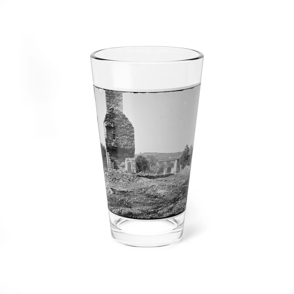 Knoxville, Tenn., Vicinity. Military Bridge At Strawberry Plains And A Fort In The Distance, Seen From North Bank Of The Holston (U.S. Civil War) Pint Glass 16oz-16oz-Go Mug Yourself