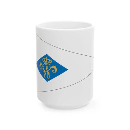 KNZRV burgee (Netherlands) White Coffee Mug 15oz - Go Mug Yourself