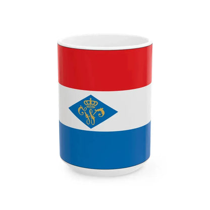 KNZRV ensign (Netherlands) White Coffee Mug 15oz - Go Mug Yourself