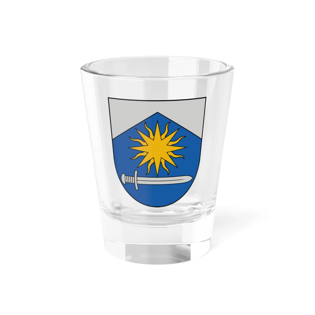 Kocēnu novads COA (Latvia) (Coat of Arms) Shot Glass 1.5oz 1.5oz - Go Mug Yourself