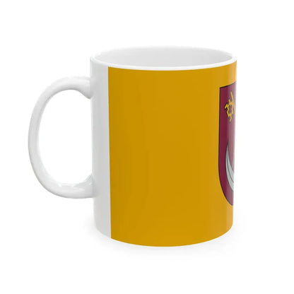 Kokneses novada karogs (Latvia) White Coffee Mug - Go Mug Yourself