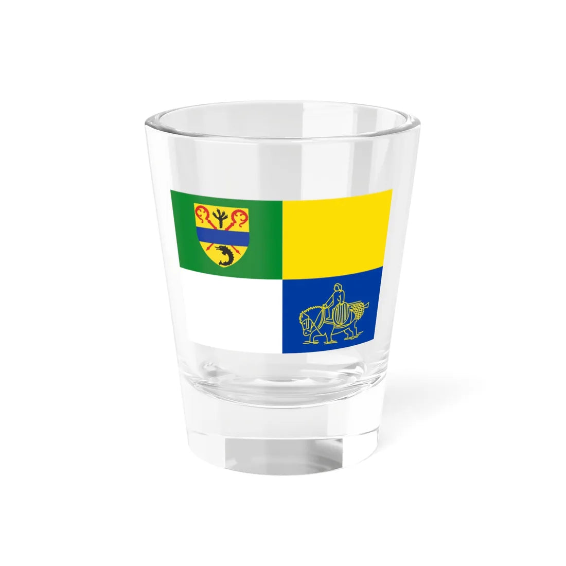 Koksijde vlag (Belgium) Shot Glass 1.5oz 1.5oz - Go Mug Yourself