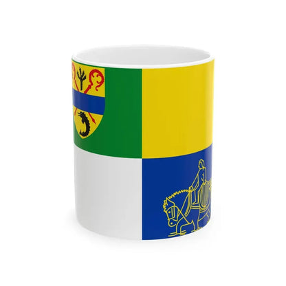 Koksijde vlag (Belgium) White Coffee Mug 11oz - Go Mug Yourself