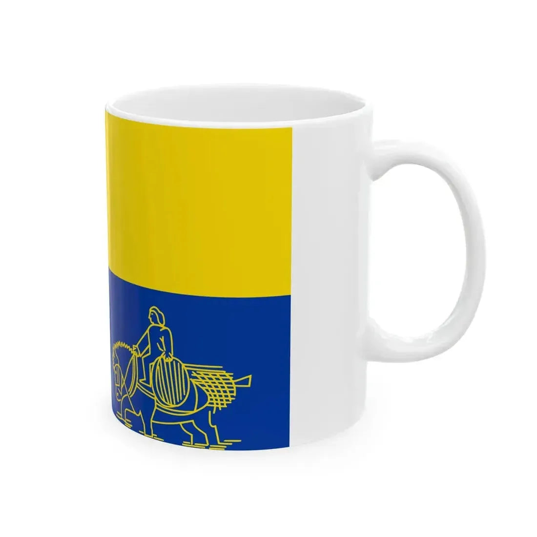 Koksijde vlag (Belgium) White Coffee Mug - Go Mug Yourself
