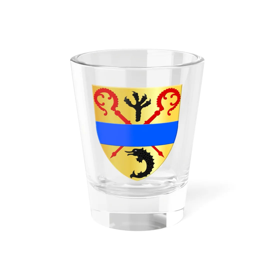 Koksijde wapen (Belgium) (Coat of Arms) Shot Glass 1.5oz 1.5oz - Go Mug Yourself