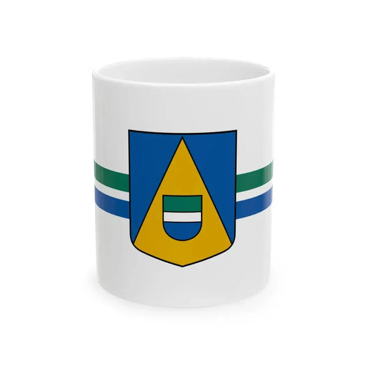 Kolkas pagasta karogs (Latvia) White Coffee Mug 11oz - Go Mug Yourself