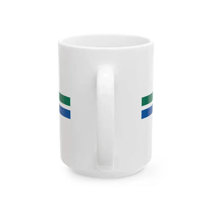 Kolkas pagasta karogs (Latvia) White Coffee Mug - Go Mug Yourself