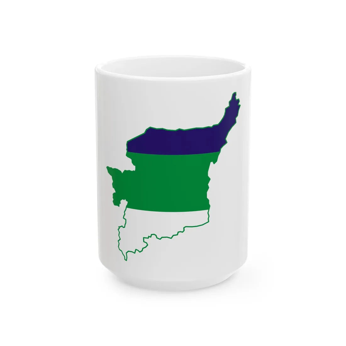 Komi-geo-stub (Russia) White Coffee Mug 15oz - Go Mug Yourself