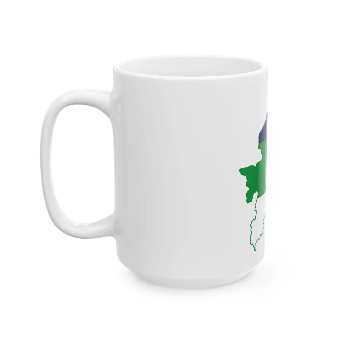 Komi-geo-stub (Russia) White Coffee Mug - Go Mug Yourself