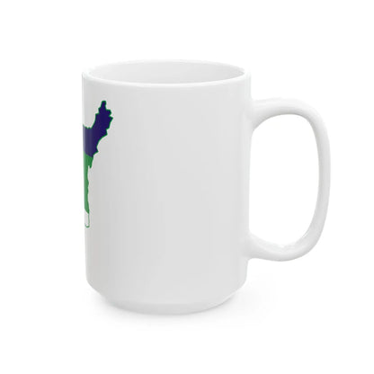 Komi-geo-stub (Russia) White Coffee Mug - Go Mug Yourself