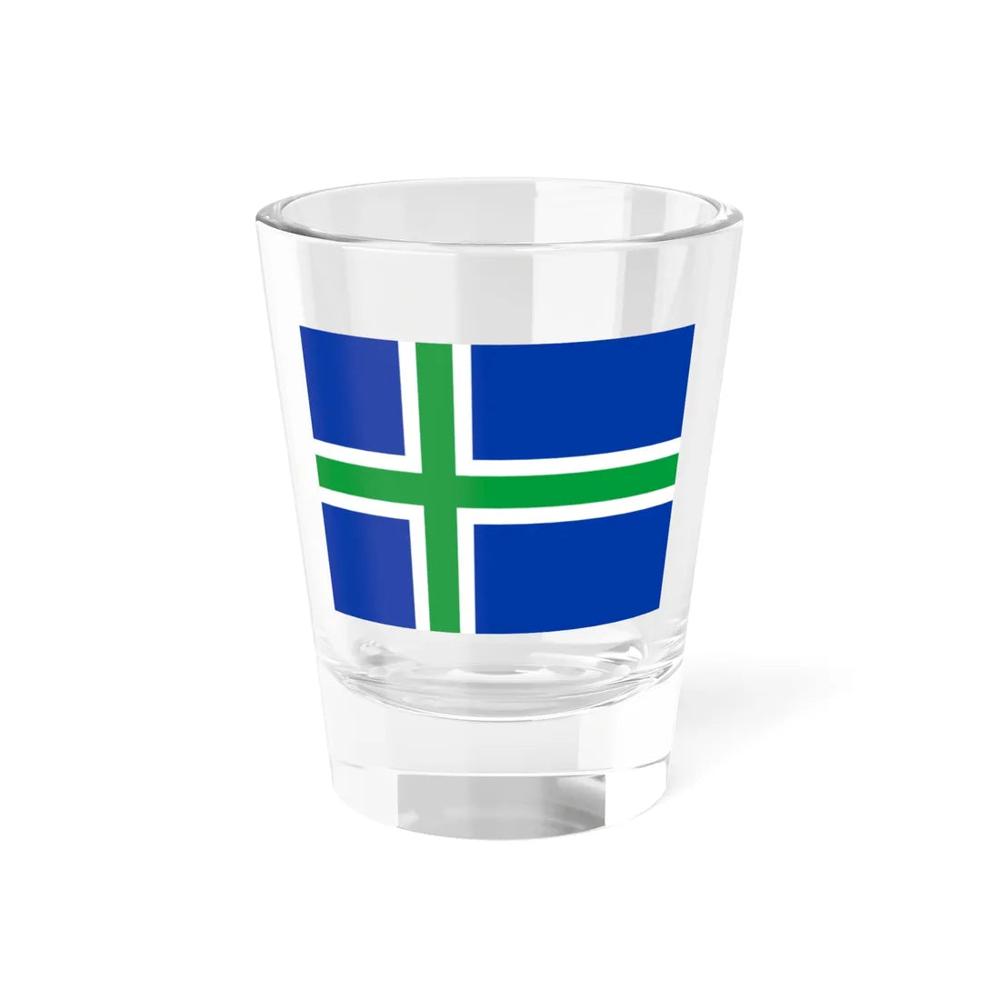 Komi Nordic cross flag (Russia) Shot Glass 1.5oz 1.5oz - Go Mug Yourself