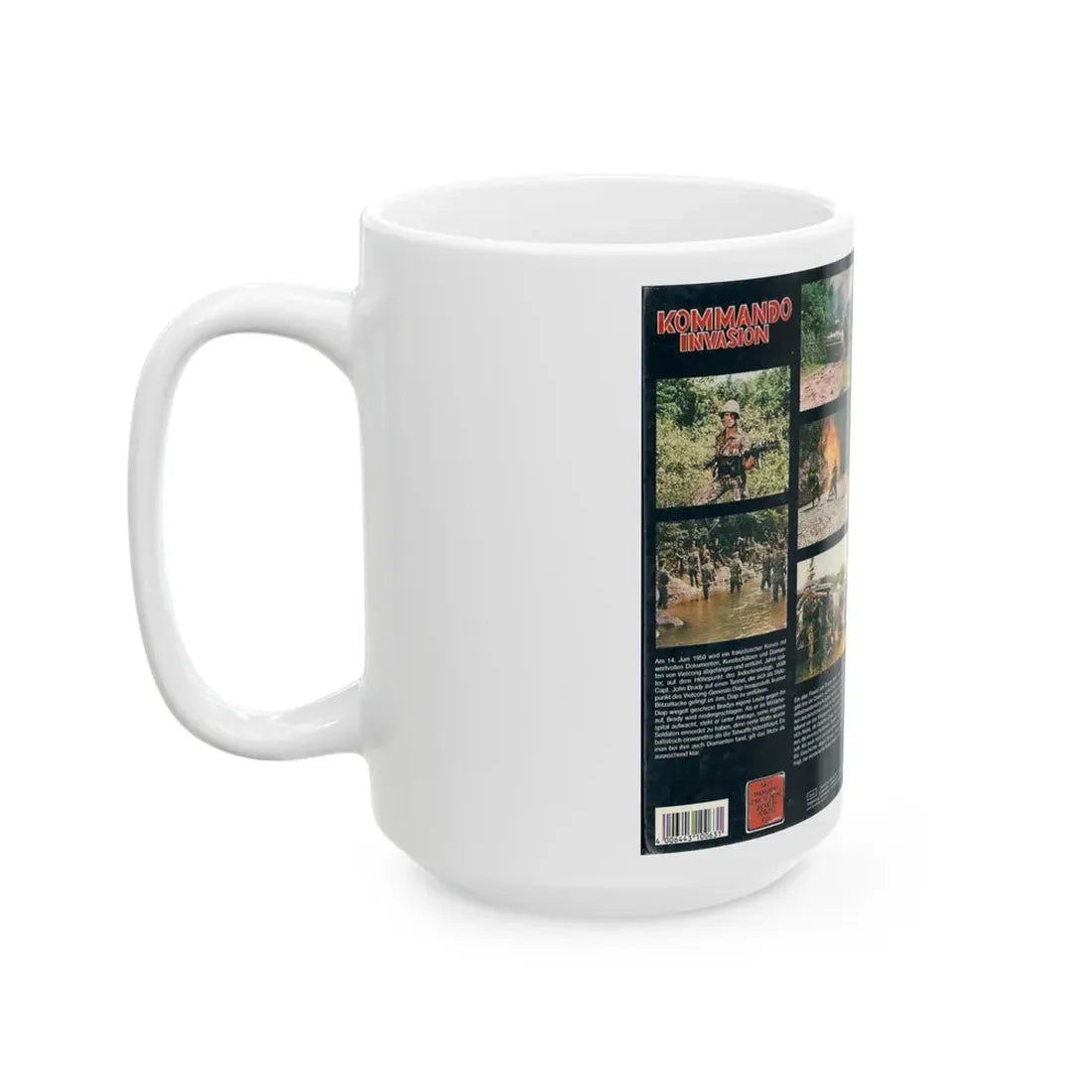 KOMMANDO INVASION (VHS COVER) - White Coffee Mug - Go Mug Yourself
