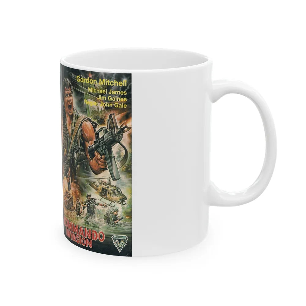 KOMMANDO INVASION (VHS COVER) - White Coffee Mug-Go Mug Yourself