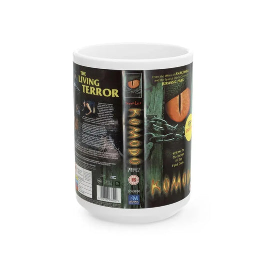 KOMODO (VHS COVER) - White Coffee Mug 15oz - Go Mug Yourself