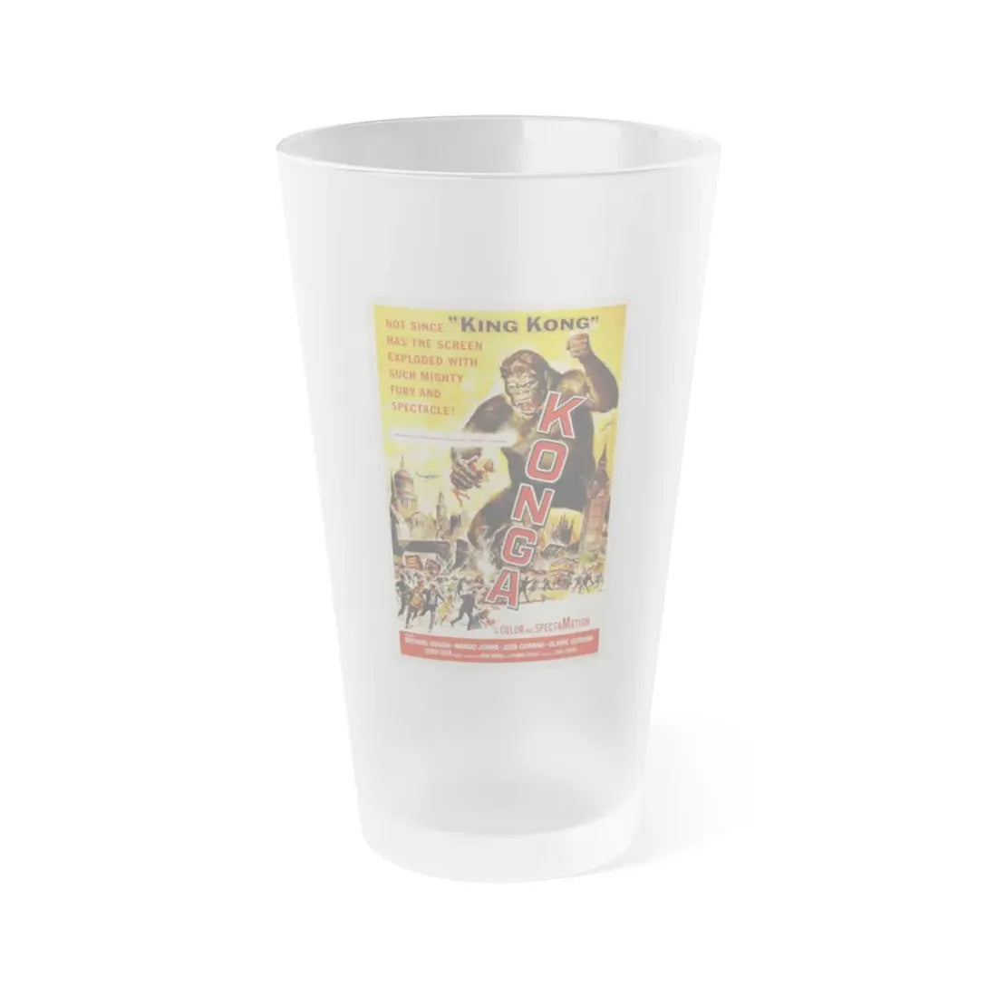 KONGA 1961 Movie Poster - Frosted Pint Glass 16oz 16oz Frosted - Go Mug Yourself