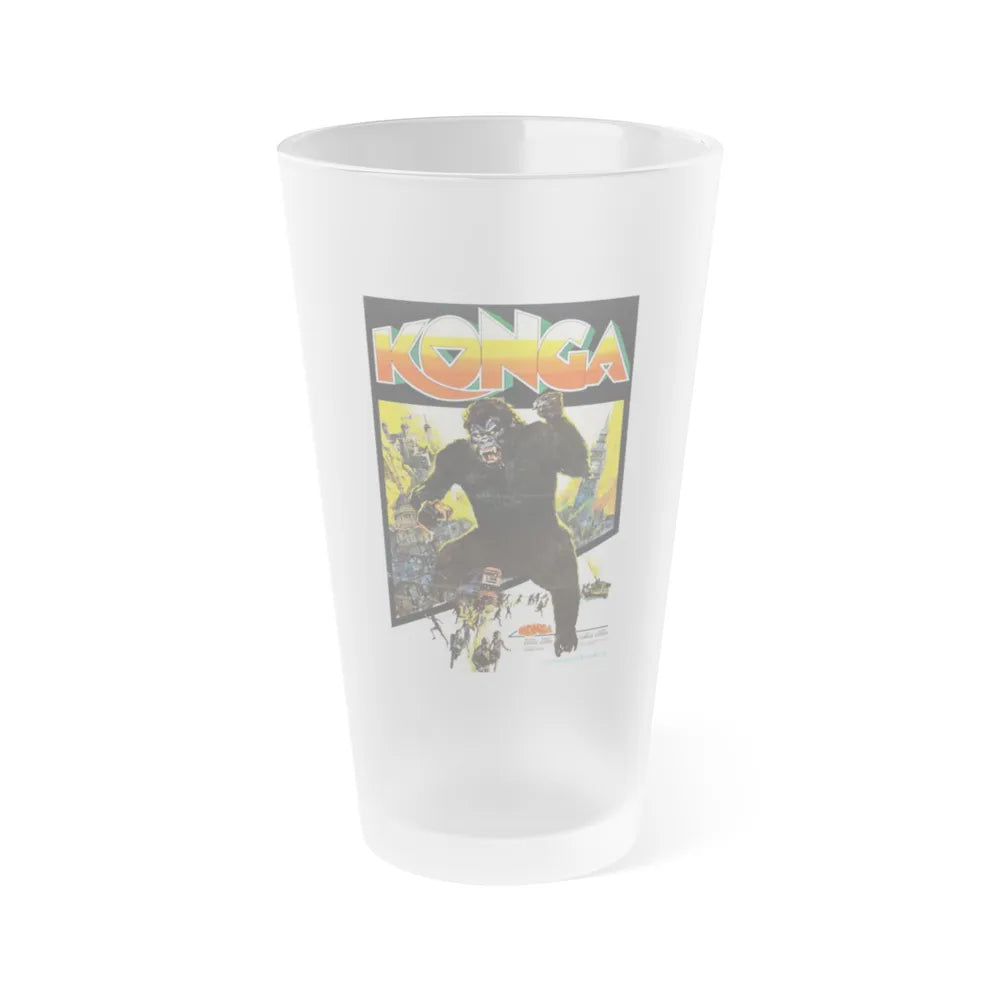 KONGA (2) 1961 Movie Poster - Frosted Pint Glass 16oz-16oz-Frosted-Go Mug Yourself