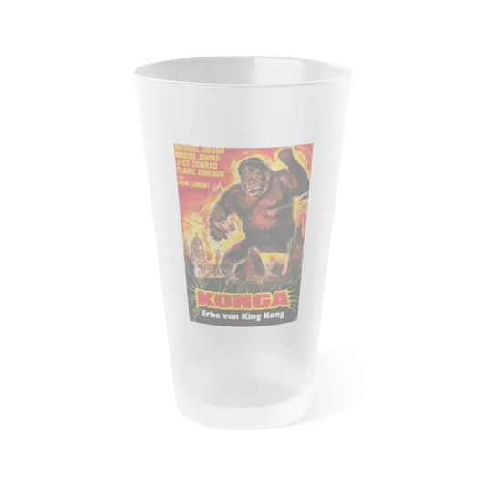 KONGA (GERMAN) 1961 Movie Poster - Frosted Pint Glass 16oz 16oz Frosted - Go Mug Yourself