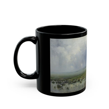 Konstantin Yakovlevich Kryzhitsky (1858-1911) A Swamp - Black Coffee Mug-Go Mug Yourself