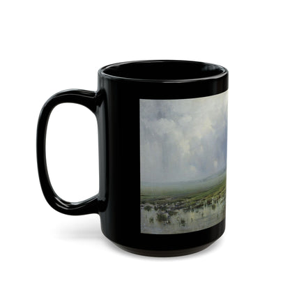 Konstantin Yakovlevich Kryzhitsky (1858-1911) A Swamp - Black Coffee Mug-Go Mug Yourself