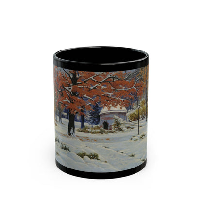 Konstantin Yakovlevich Kryzhitsky (1858-1911) Early Snow - Black Coffee Mug-11oz-Go Mug Yourself