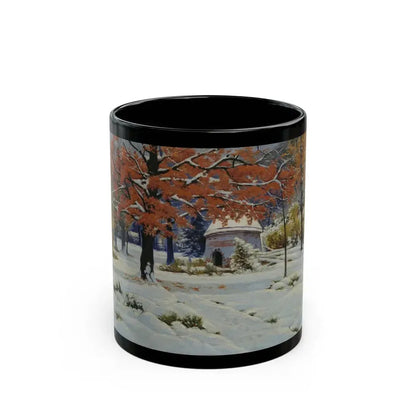 Konstantin Yakovlevich Kryzhitsky (1858-1911) Early Snow - Black Coffee Mug 11oz - Go Mug Yourself