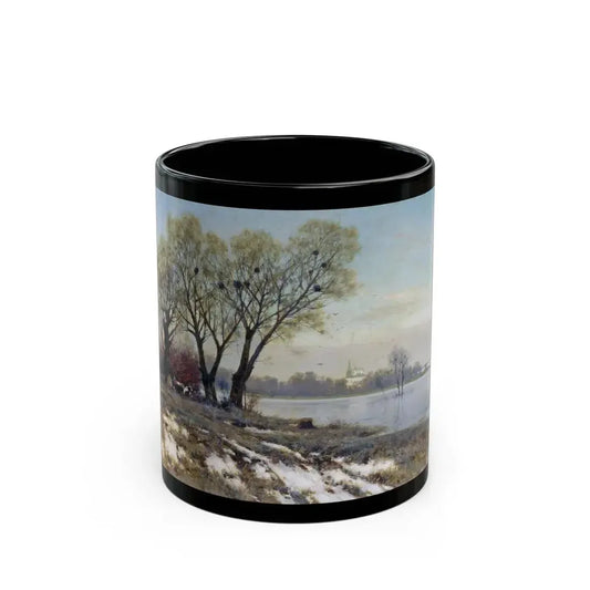 Konstantin Yakovlevich Kryzhitsky (1858-1911) Early Spring - Black Coffee Mug 11oz - Go Mug Yourself