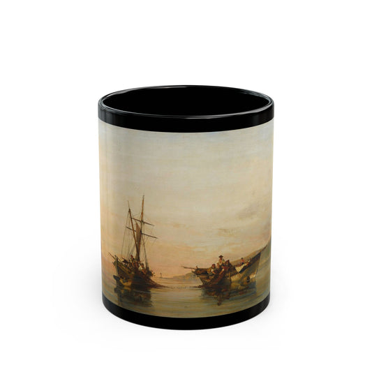 Konstantinos Volanakis (1837-1907) On calm waters - Black Coffee Mug-11oz-Go Mug Yourself