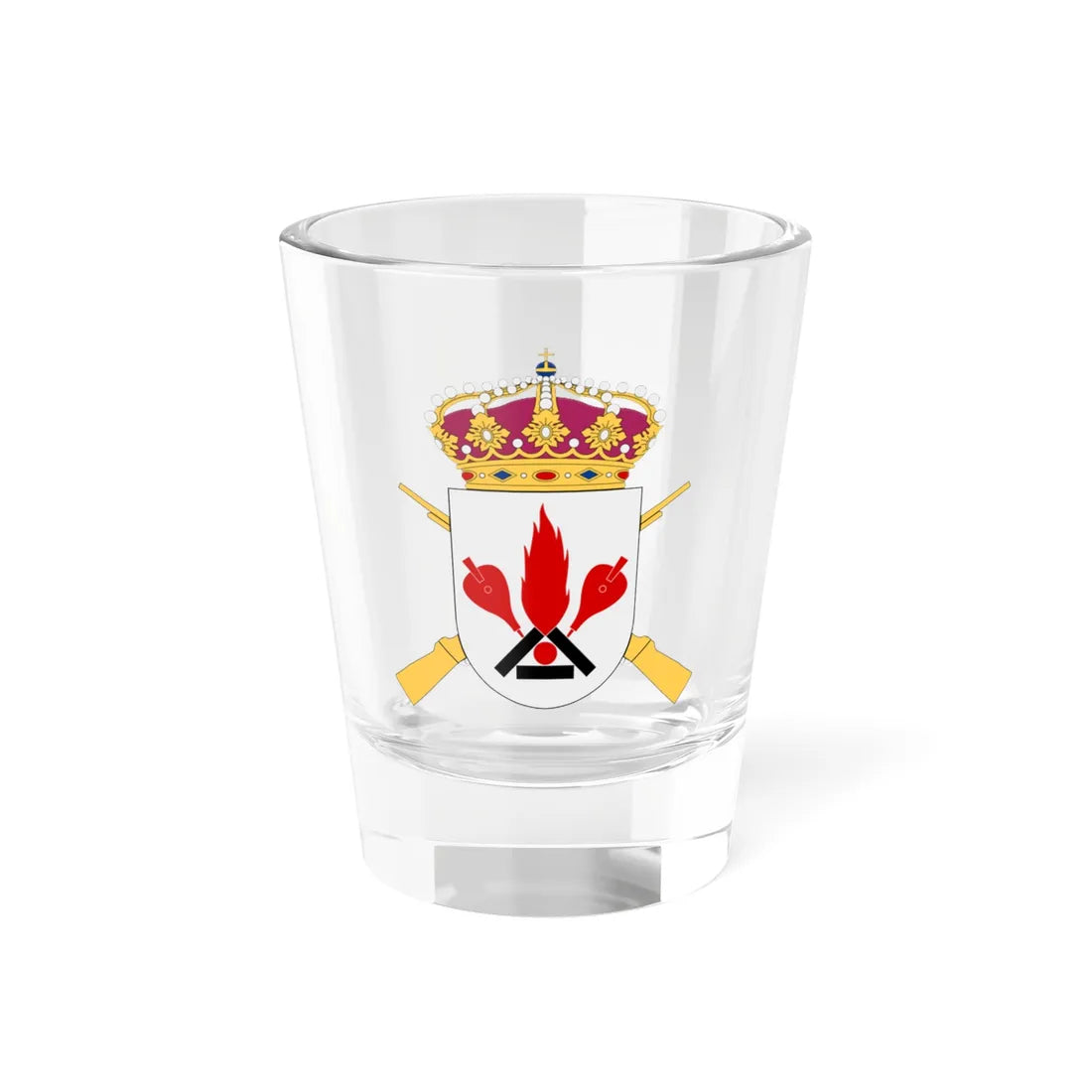 Kopparbergsbrigaden vapen (Sweden) (Coat of Arms) Shot Glass 1.5oz 1.5oz - Go Mug Yourself