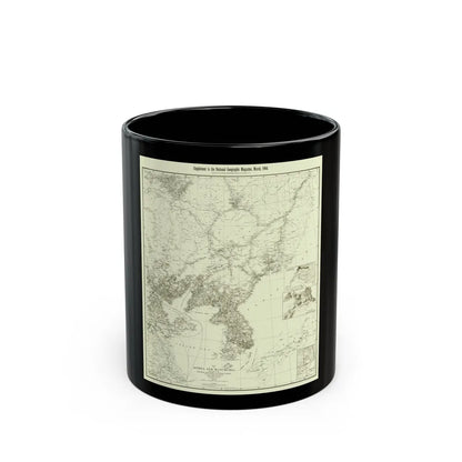 Korea and Manchuria (1904) (Map) Black Coffee Mug-11oz-Go Mug Yourself