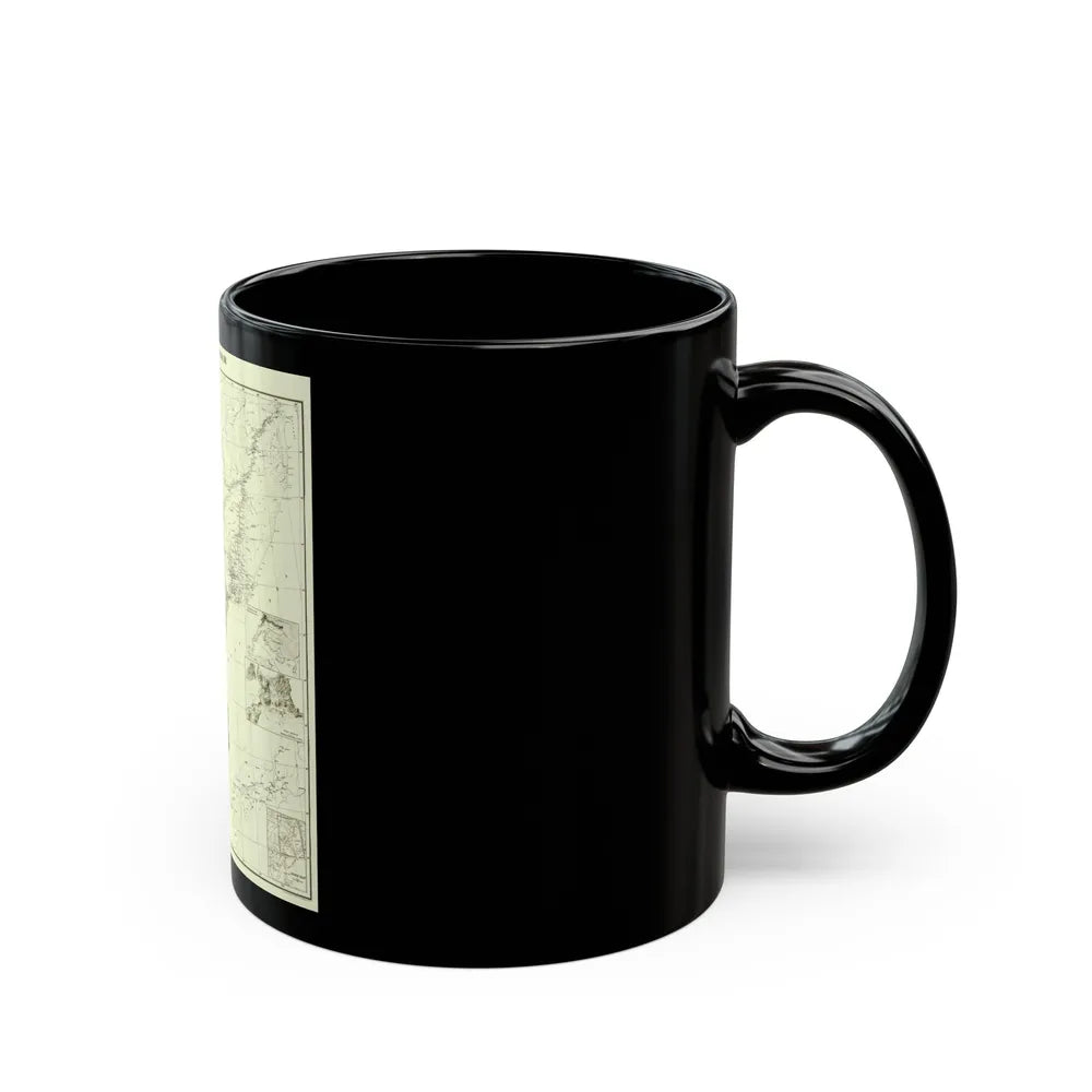 Korea and Manchuria (1904) (Map) Black Coffee Mug-Go Mug Yourself