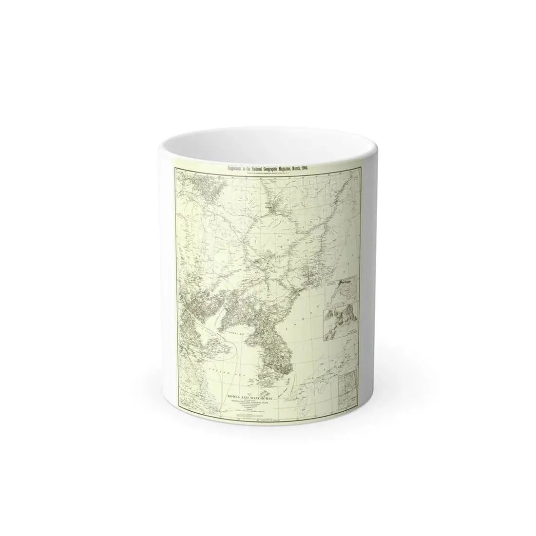 Korea and Manchuria (1904) (Map) Color Changing Mug 11oz - Go Mug Yourself