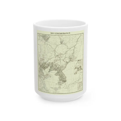 Korea and Manchuria (1904) (Map) White Coffee Mug-15oz-Go Mug Yourself