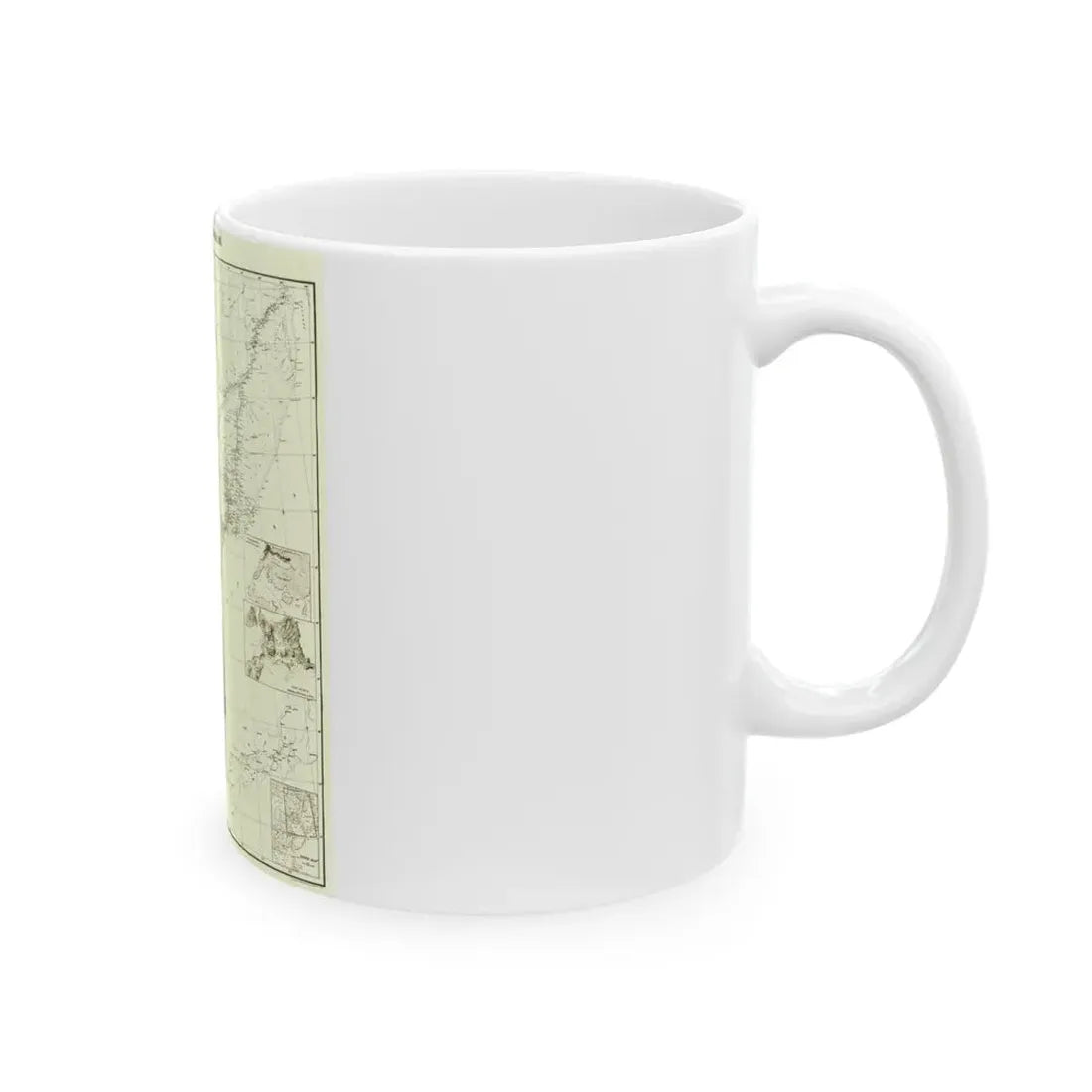Korea and Manchuria (1904) (Map) White Coffee Mug - Go Mug Yourself
