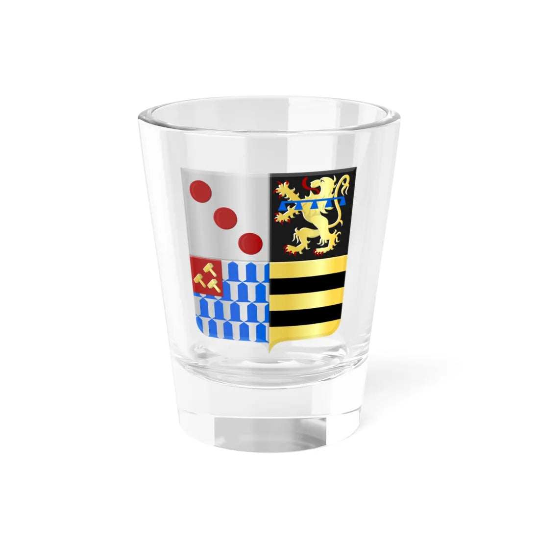 Kortenaken wapen (Belgium) (Coat of Arms) Shot Glass 1.5oz 1.5oz - Go Mug Yourself
