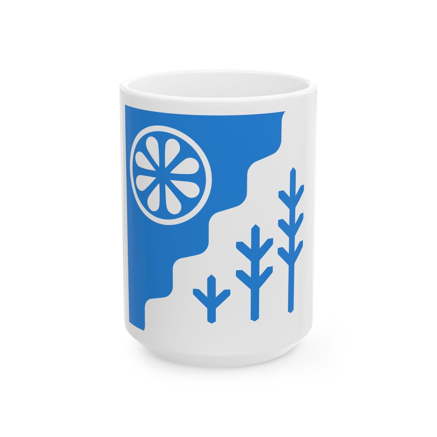 Kose valla lipp (Estonia) White Coffee Mug-15oz-Go Mug Yourself